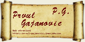 Prvul Gajanović vizit kartica